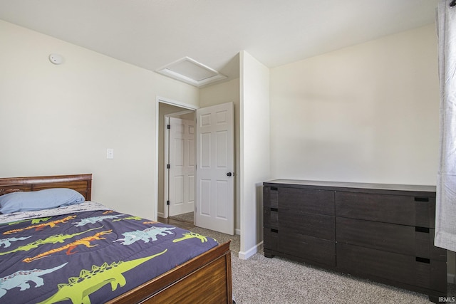 view of carpeted bedroom