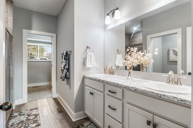 bathroom featuring vanity