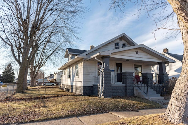 view of front of home featuring a porch