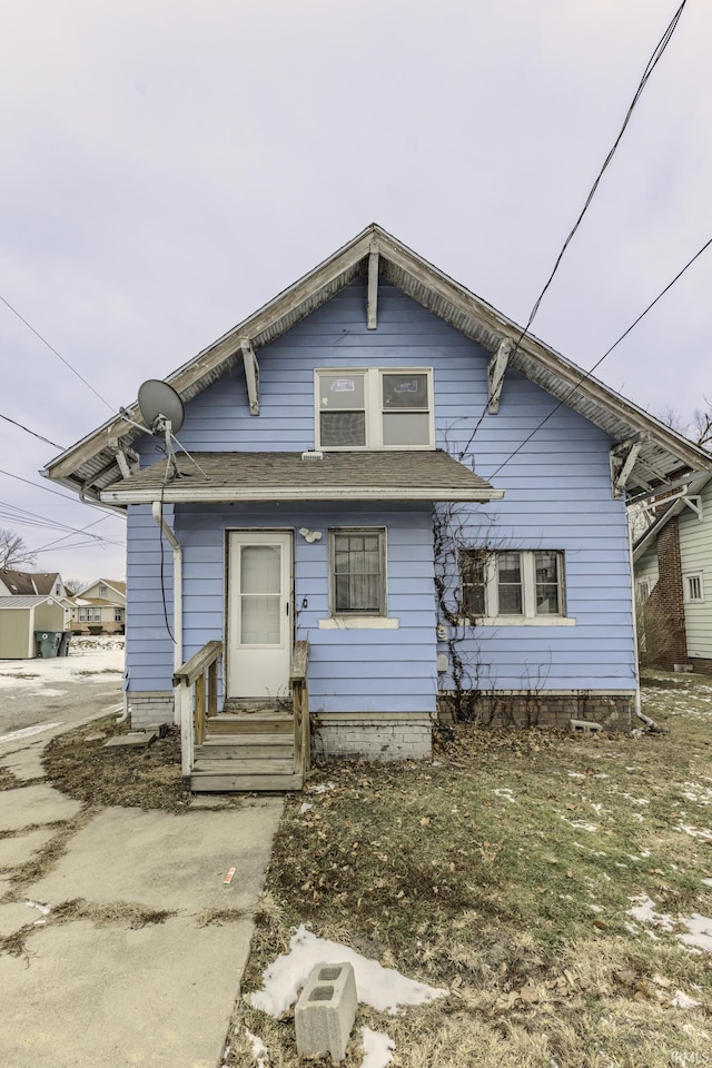 view of bungalow-style home