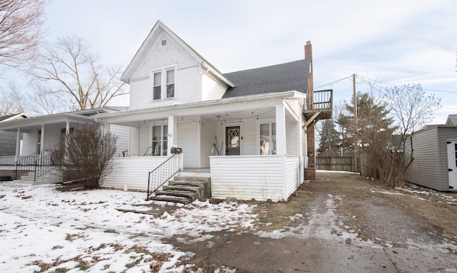 view of front of house with a porch