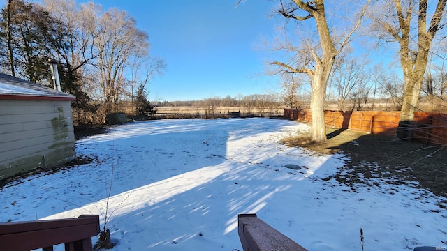 view of snowy yard