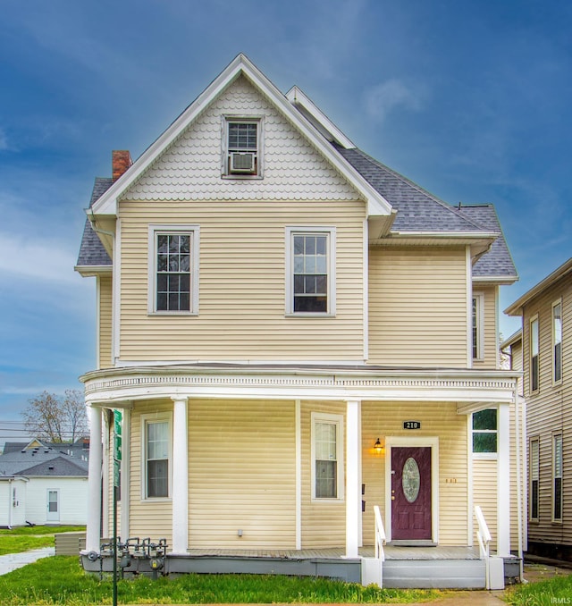 view of front of home with a porch