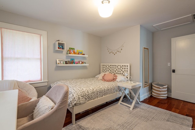 bedroom featuring hardwood / wood-style floors