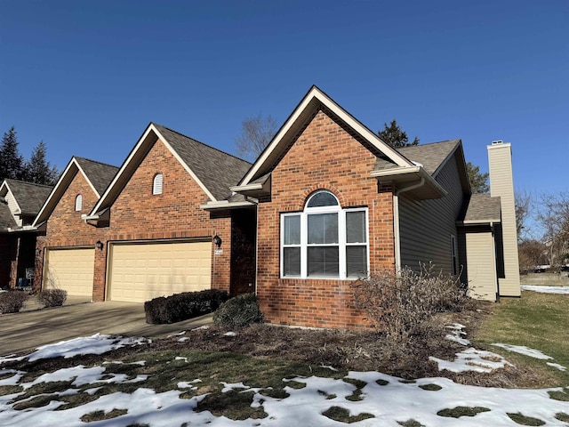 view of property with a garage