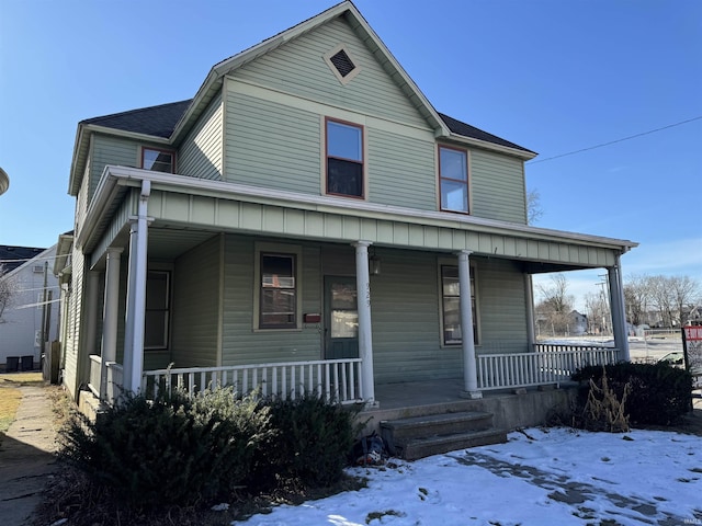 view of front of house with covered porch