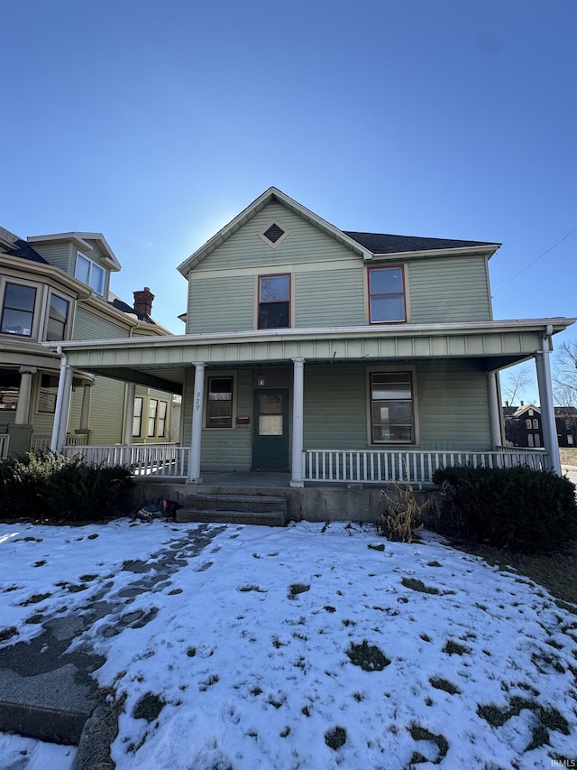 view of front of home with a porch