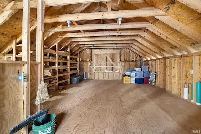 view of attic