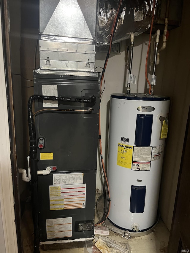 utilities featuring electric water heater