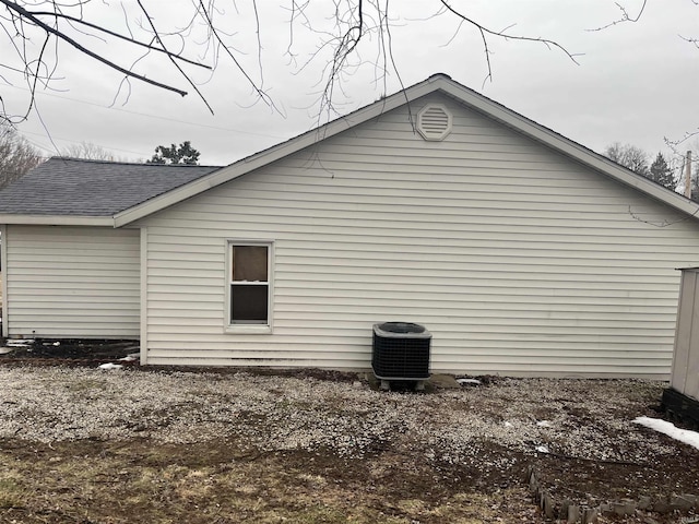 view of property exterior with cooling unit