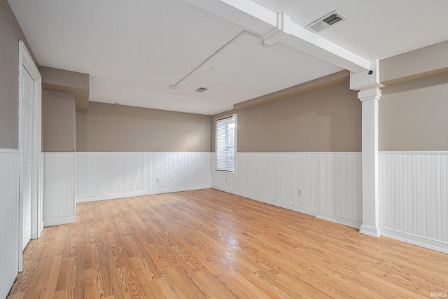 empty room featuring light hardwood / wood-style floors