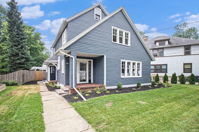 view of front of house with a front yard