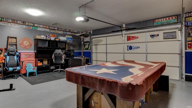 game room with pool table