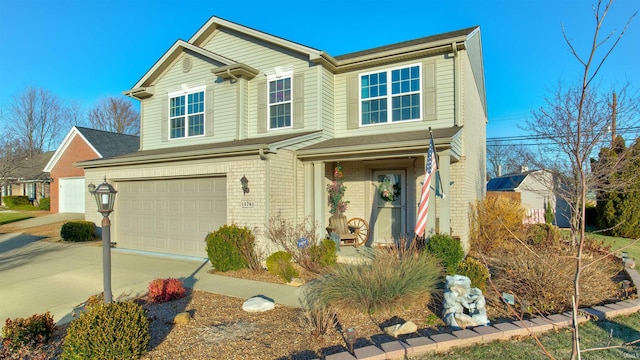 view of front of house featuring a garage