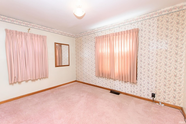 spare room featuring carpet