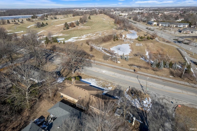 bird's eye view with a rural view