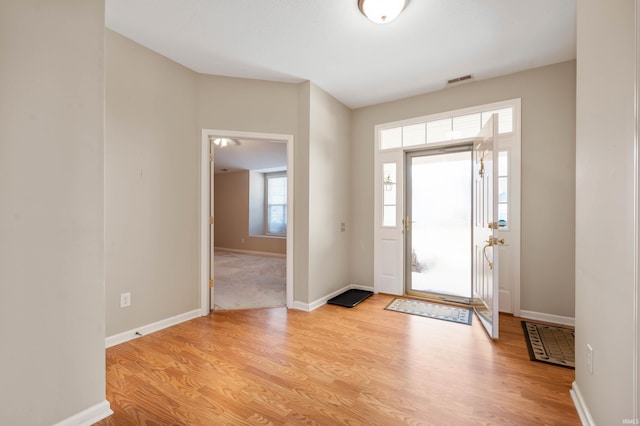 entryway featuring light hardwood / wood-style floors