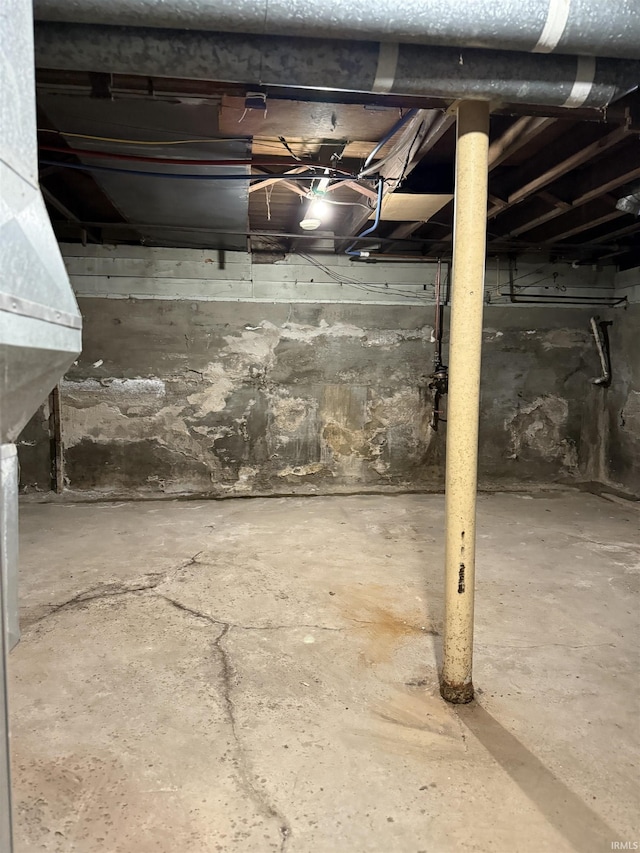 view of basement