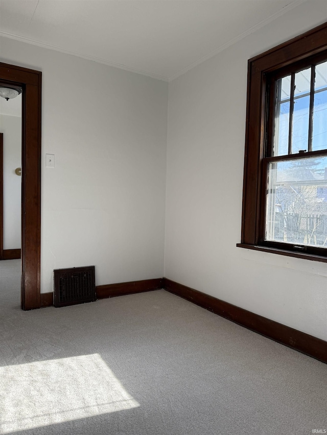 carpeted empty room featuring plenty of natural light