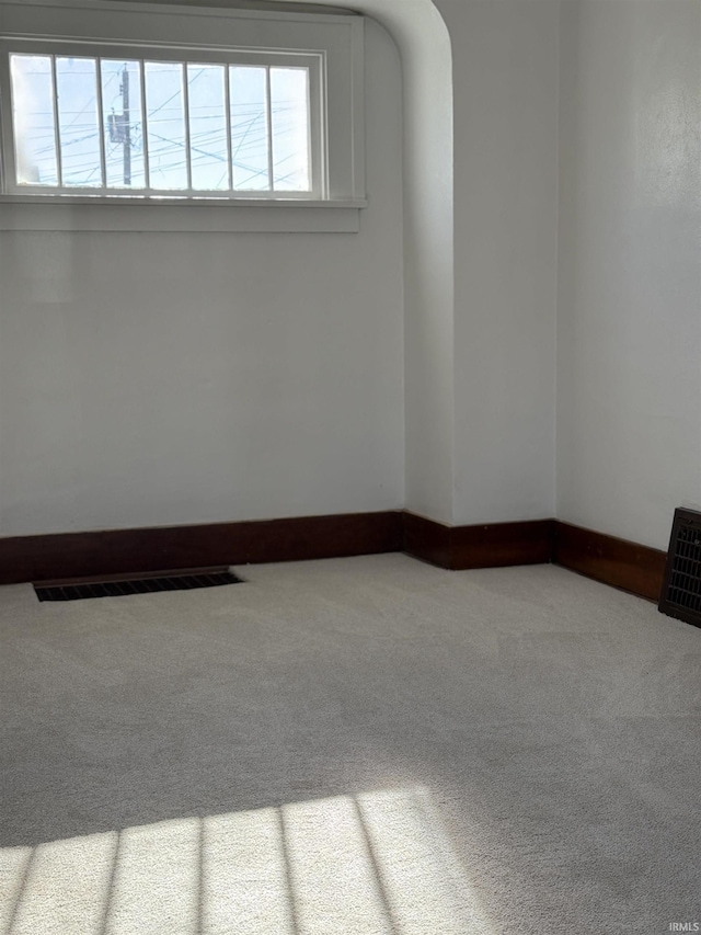 carpeted empty room with a wealth of natural light