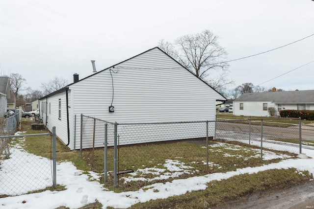 view of snowy exterior