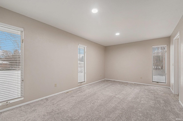 view of carpeted empty room