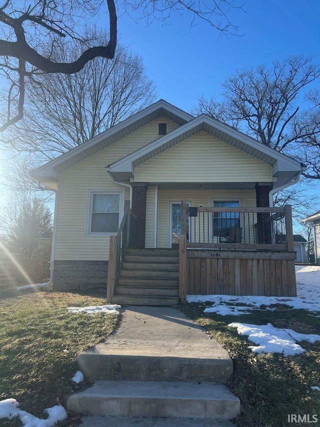 bungalow with covered porch