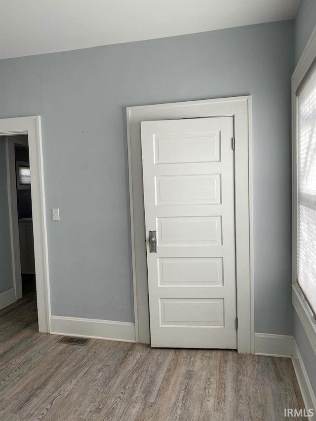 doorway featuring hardwood / wood-style floors