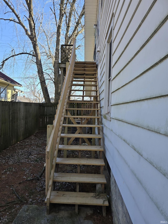 view of stairs