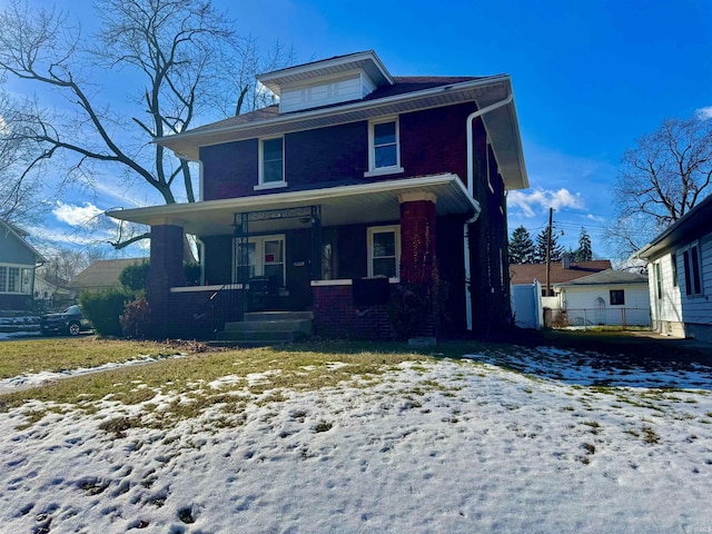 view of front of house featuring covered porch