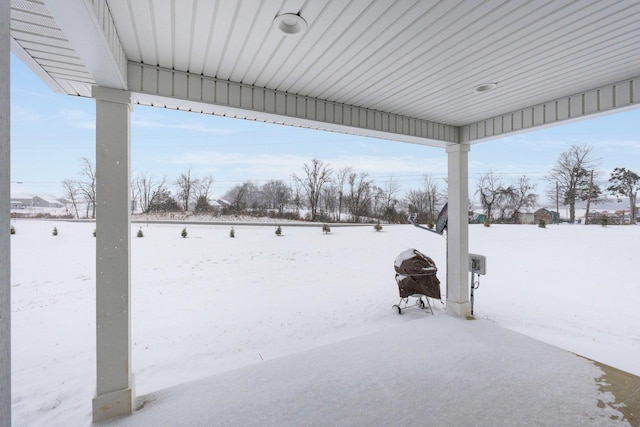 view of snowy yard