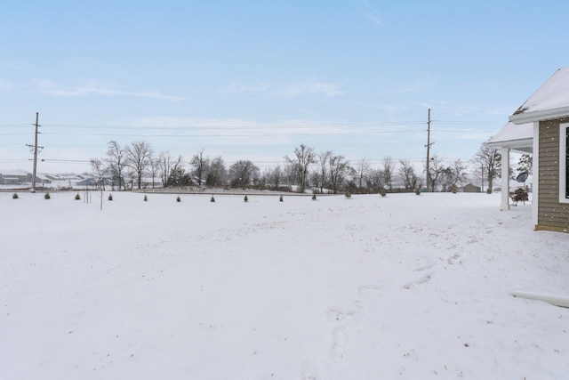 view of snowy yard