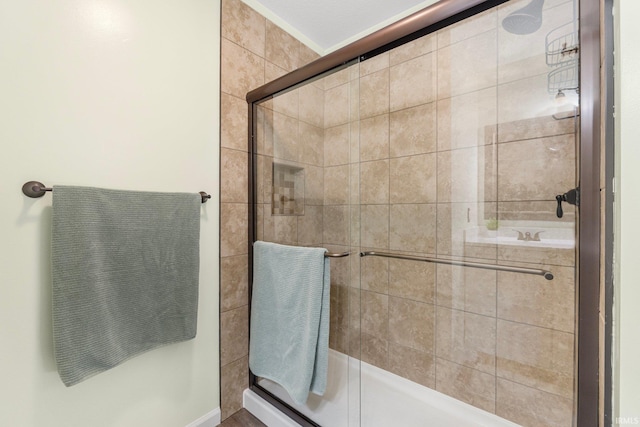 bathroom with walk in shower