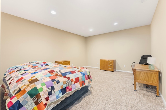 view of carpeted bedroom