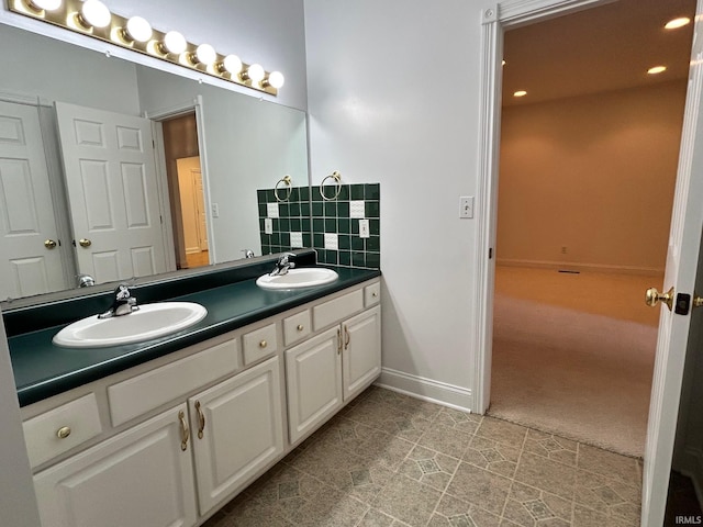 bathroom with vanity