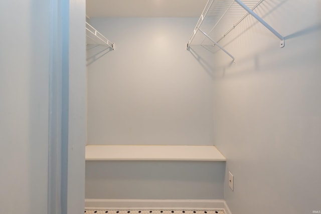 view of walk in closet