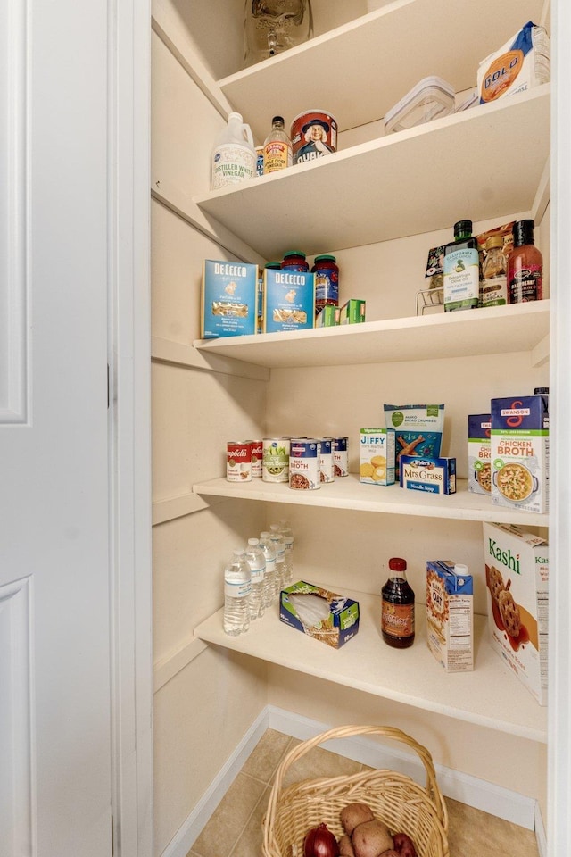 view of pantry