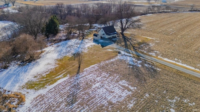 aerial view with a rural view