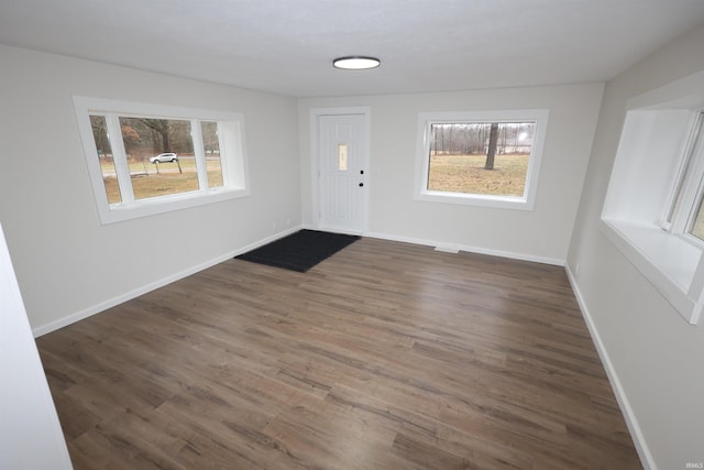 foyer featuring dark hardwood / wood-style flooring