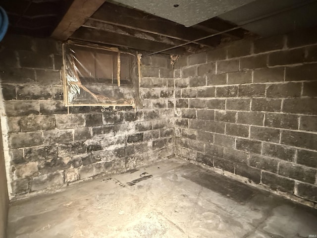 view of basement