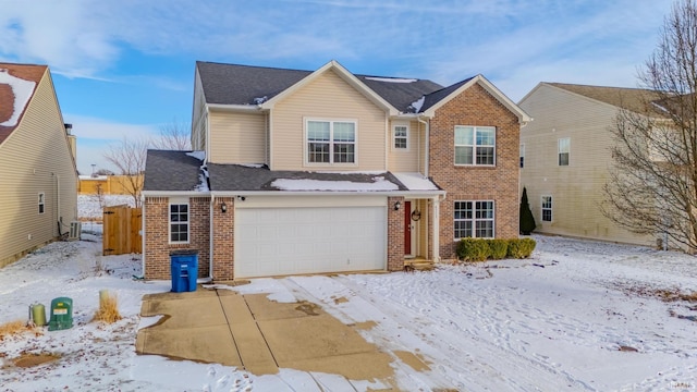 view of property with a garage