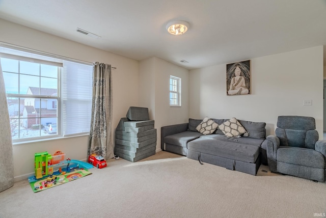 view of carpeted living room