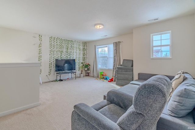 view of carpeted living room