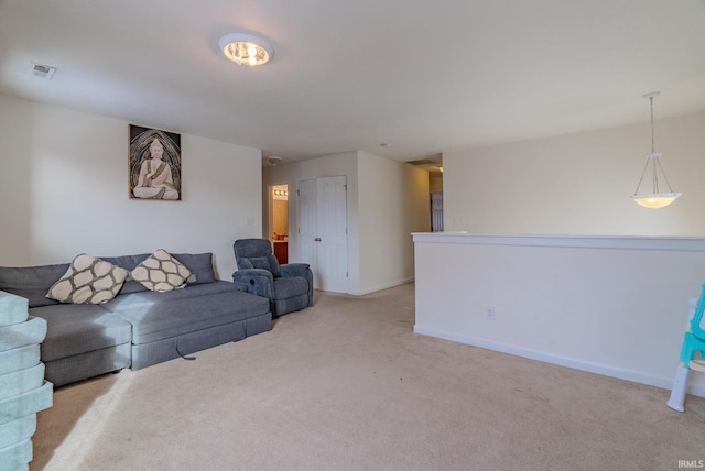 view of carpeted living room