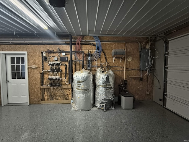 garage featuring electric panel