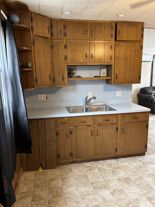 kitchen with sink and backsplash