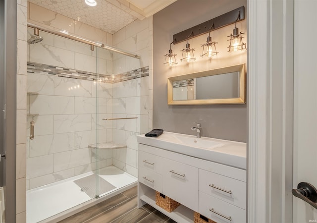 581 Silverdale Rd, Rockport, IN 47635 - bathroom with walk in shower and vanity