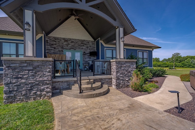 581 Silverdale Rd, Rockport, IN 47635 - view of patio / terrace featuring french doors