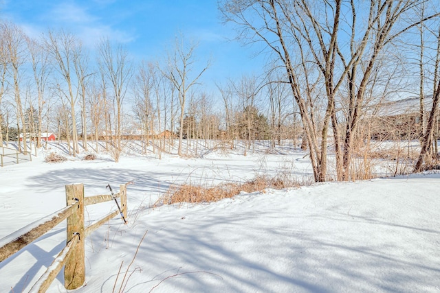 view of snowy yard