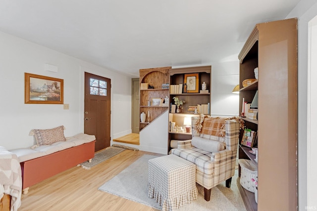 living room featuring wood-type flooring